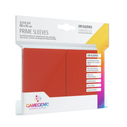 Gamegenic: Pack Prime Sleeves Red 66x91mm (100)