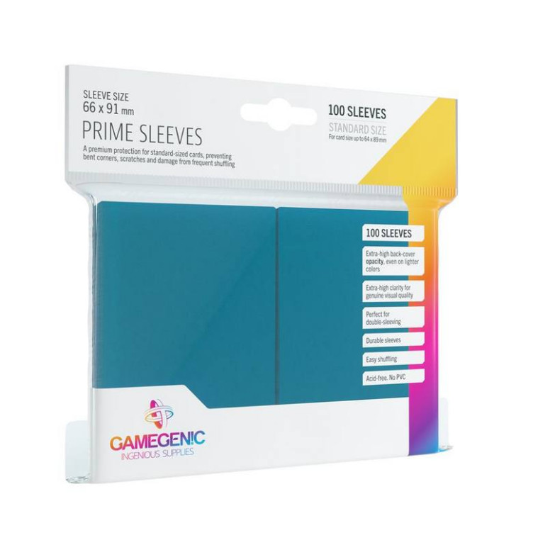 Gamegenic: Pack Prime Sleeves Blue 61x91mm (100)