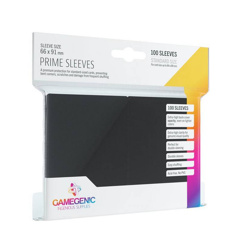 Gamegenic: Pack Prime Sleeves Black 66x91mm (100)