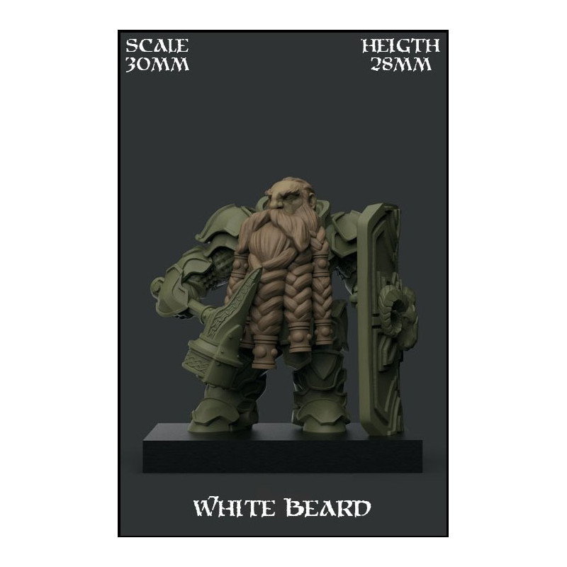 White Beard Scale 30mm