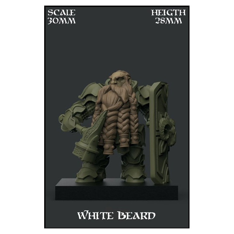 White Beard Scale 30mm