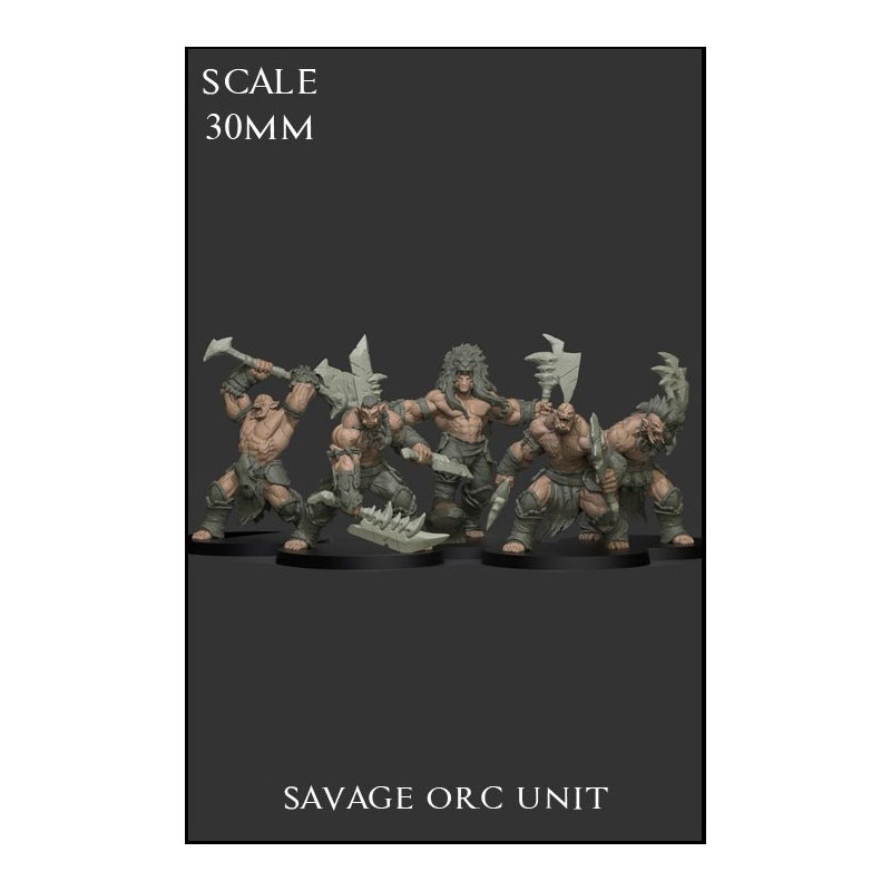 Savage Orc Unit Scale 30mm