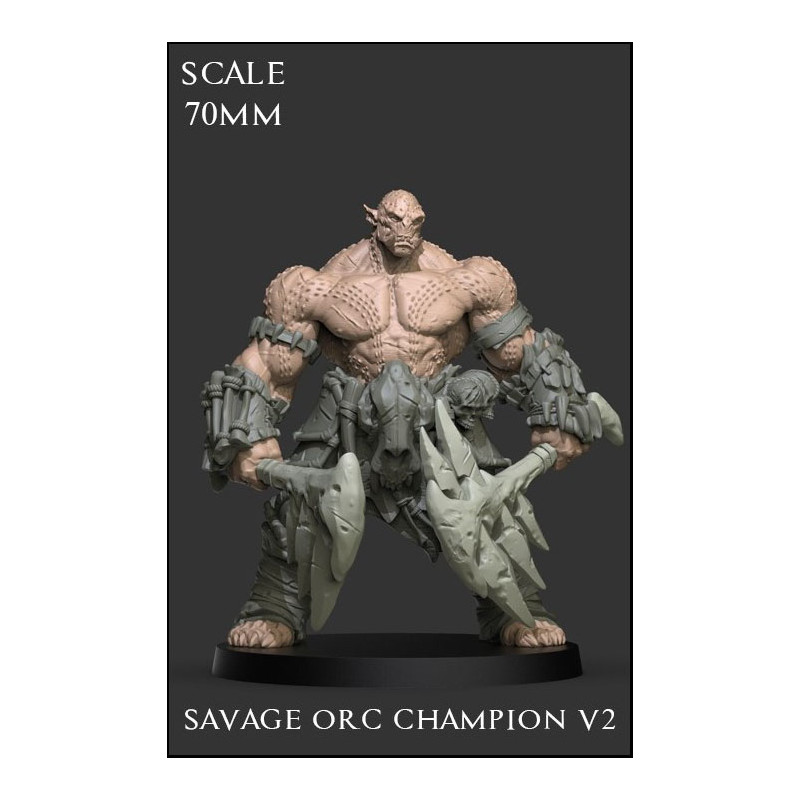 Savage Orc Champion V2 Scale 70mm