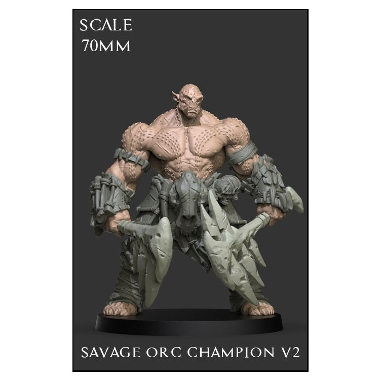 Savage Orc Champion V2 Scale 70mm