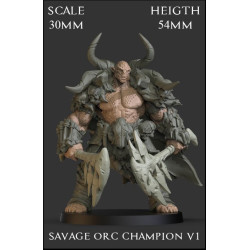 Savage Orc Champion V1 Scale 30mm