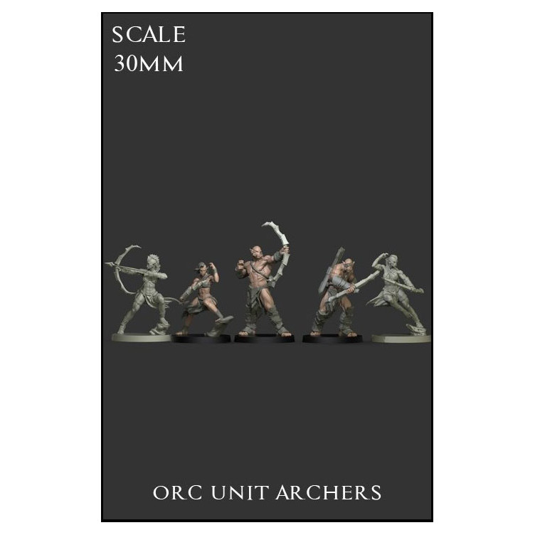 Orc Unit Archers Scale 30mm