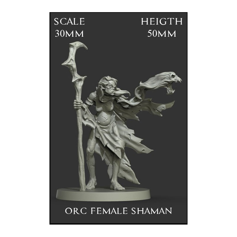 Orc Female Shaman Scale 30mm