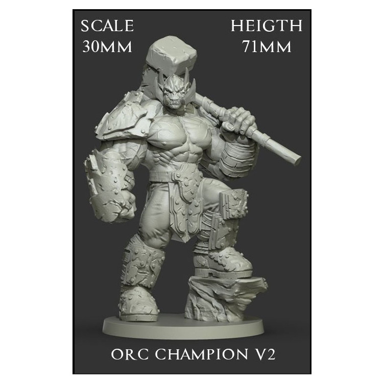 Orc Champion V2 Scale 30mm