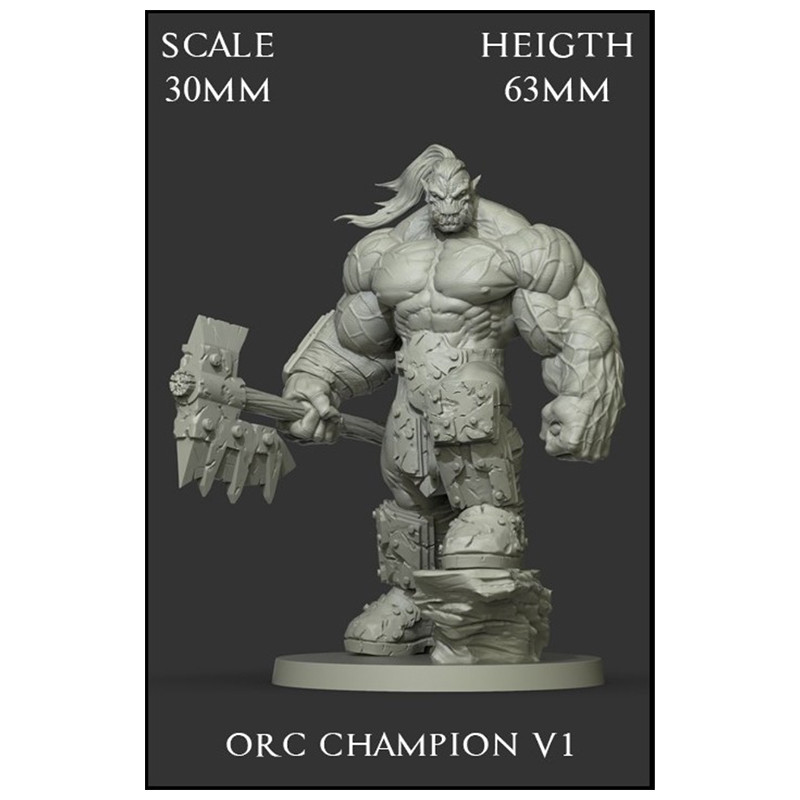 Orc Champion V1 Scale 30mm