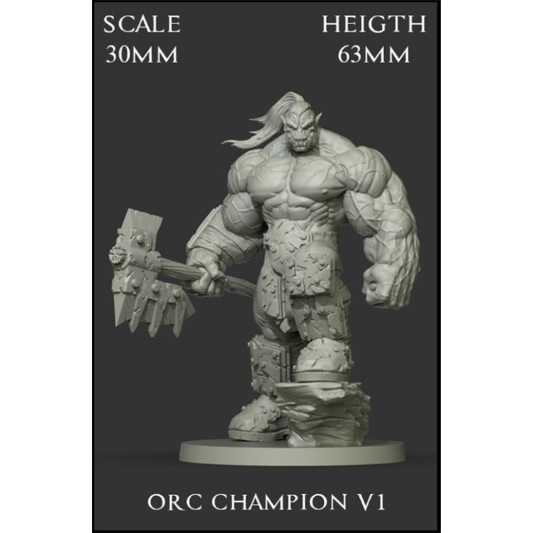 Orc Champion V1 Scale 30mm