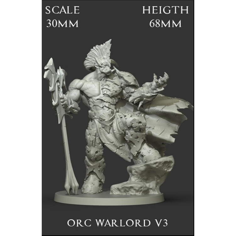 Orc Warlord V3 Scale 30mm