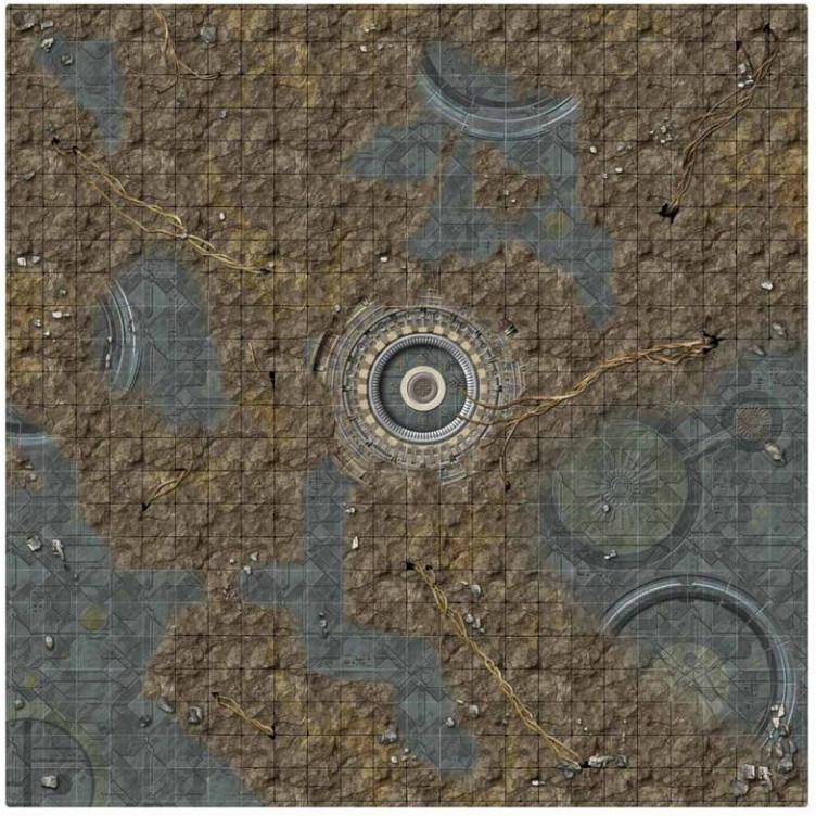 Alien Catacombs Gaming Mat 2x2