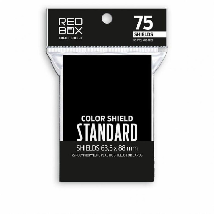 Fundas Color Shield Negras Standard Matte 63.5x88mm 75u