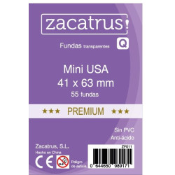 Fundas Zacatrus Mini USA Premium (41 mm X 63 mm) (55 uds)