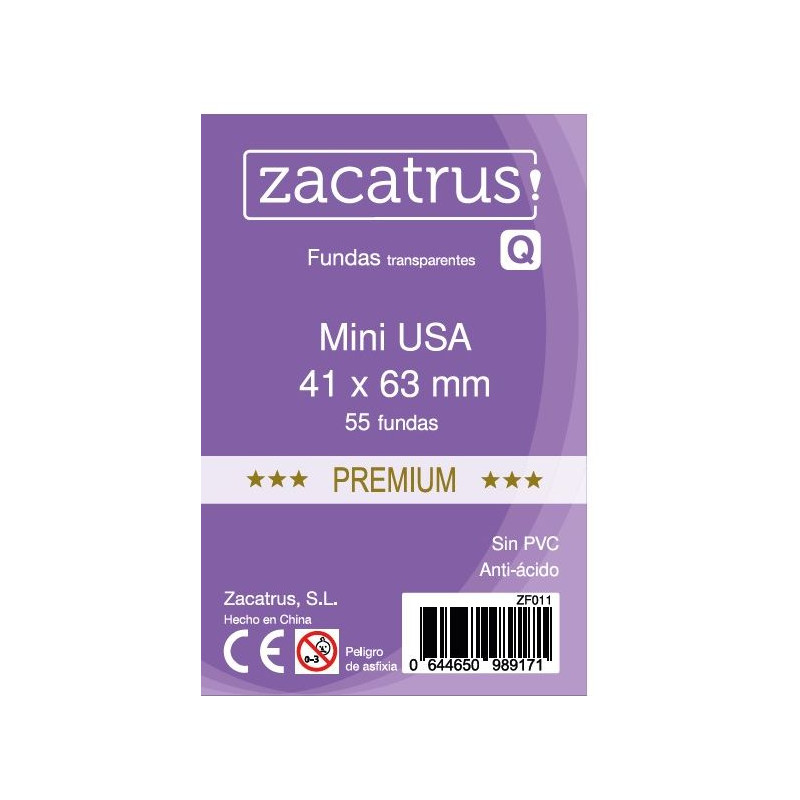 Fundas Zacatrus Mini USA Premium (41 mm X 63 mm) (55 uds)