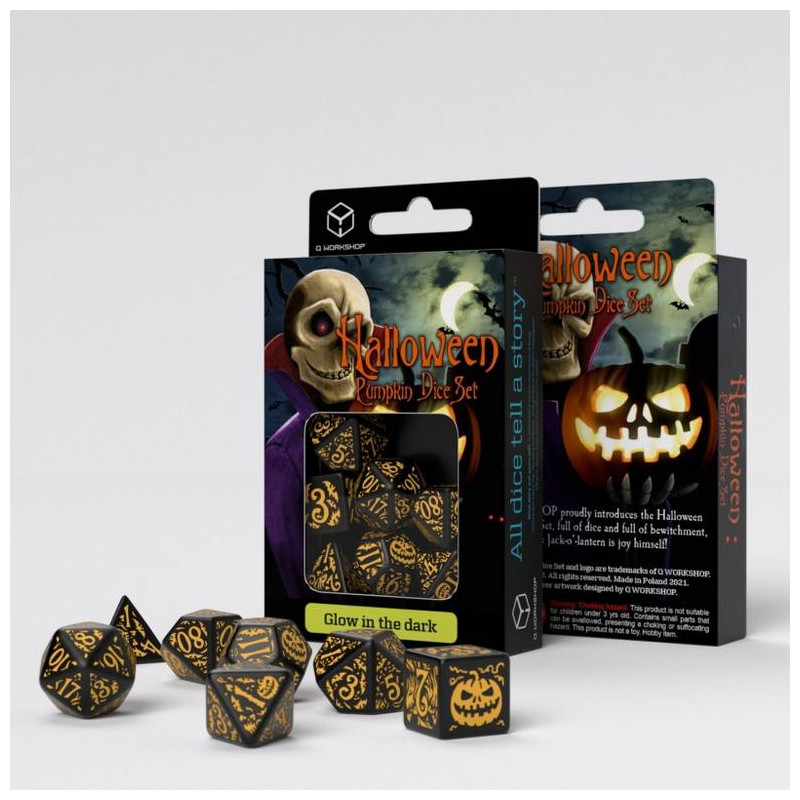 Jack O'Lantern Dice Set (7 dados)