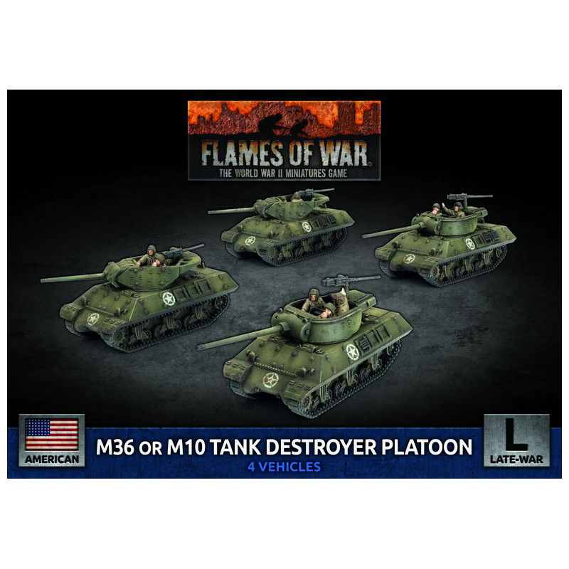 M36 and M10 Tank Destroyer Platoon (x4 Plastic)