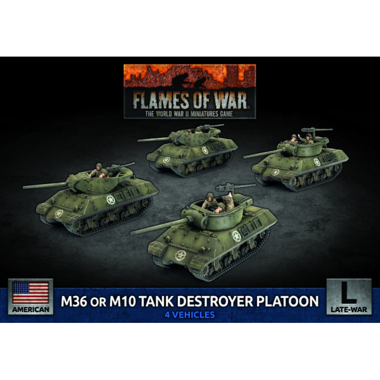 M36 and M10 Tank Destroyer Platoon (x4 Plastic)