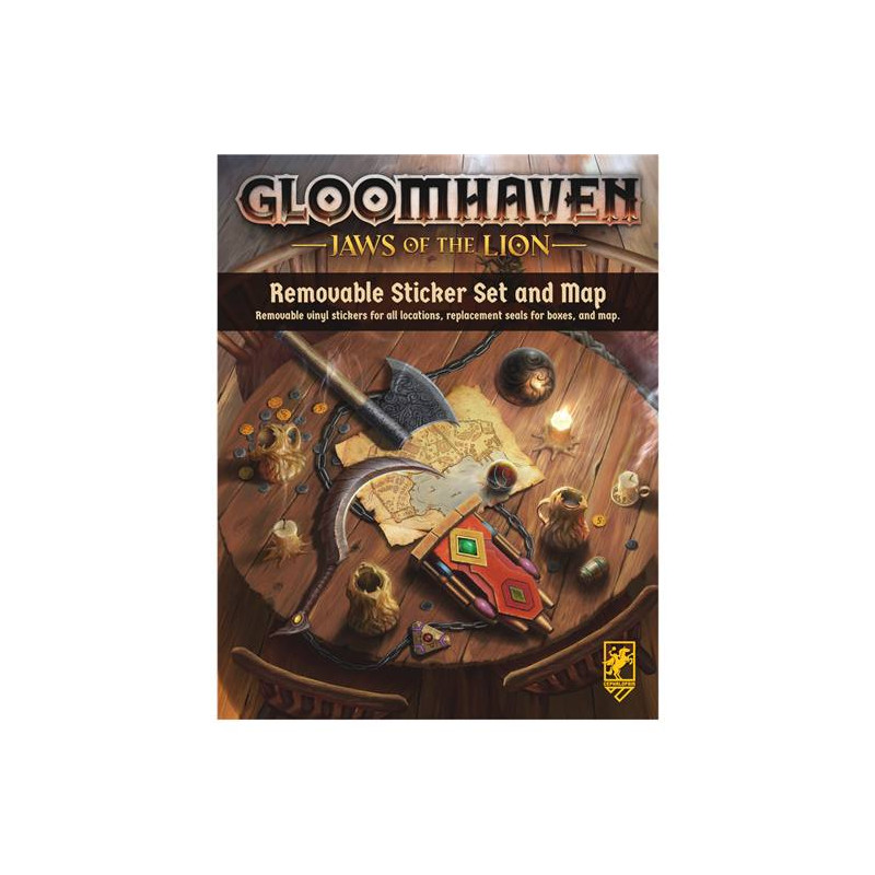 Gloomhaven: Jaws of the Lion. Removable Sticker Set and Map