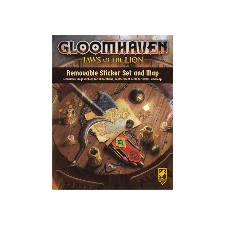 Gloomhaven: Jaws of the Lion. Removable Sticker Set and Map