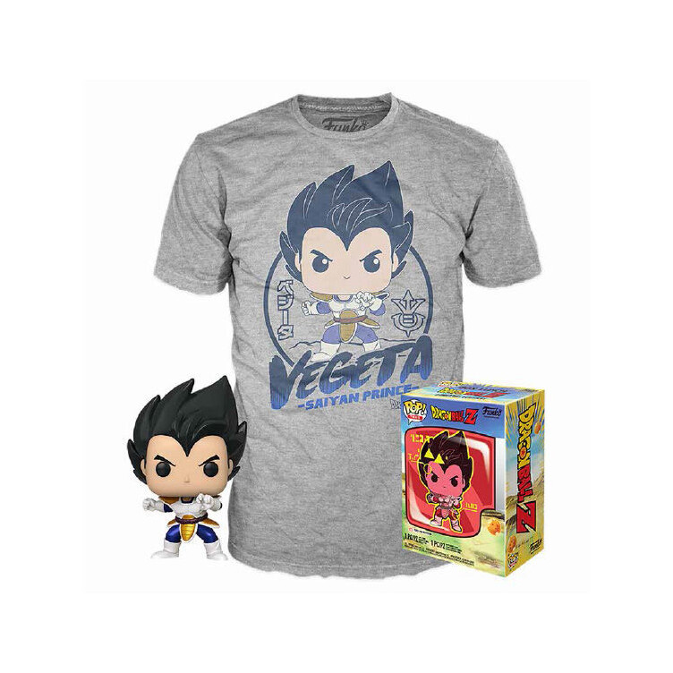 Dragon Ball Z POP! Set minifigura y camiseta Vegeta XL