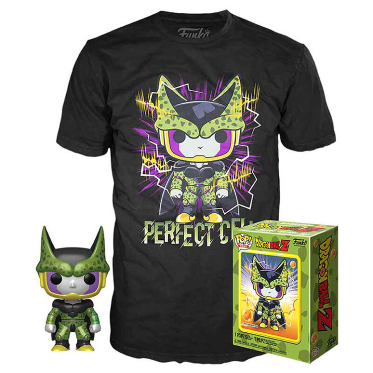 Dragon Ball Z POP! Set minifigura y camiseta Perfect Cell L