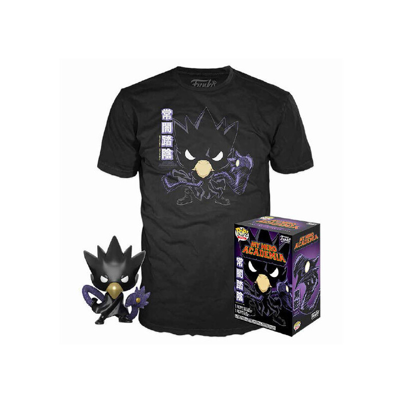 My Hero Academia POP! Set minfigura y camiseta Tokoyami M