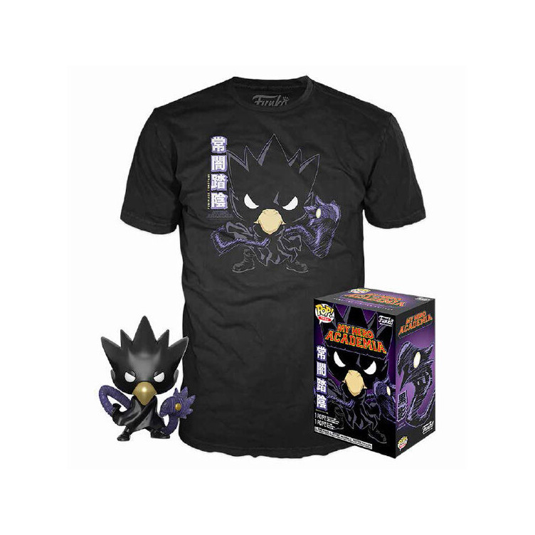 My Hero Academia POP! Set minfigura y camiseta Tokoyami M