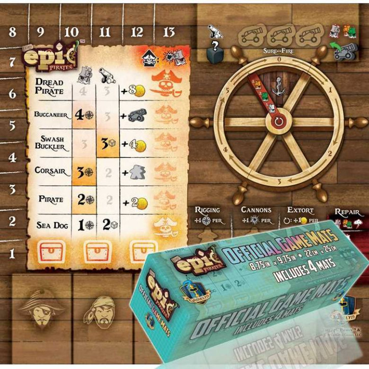 Tiny EpiC Pirates: Player Mat Sets (4)