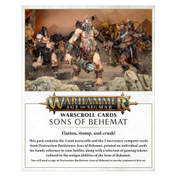 Cartas de hojas de unidad: Sons of Behemat (castellano)