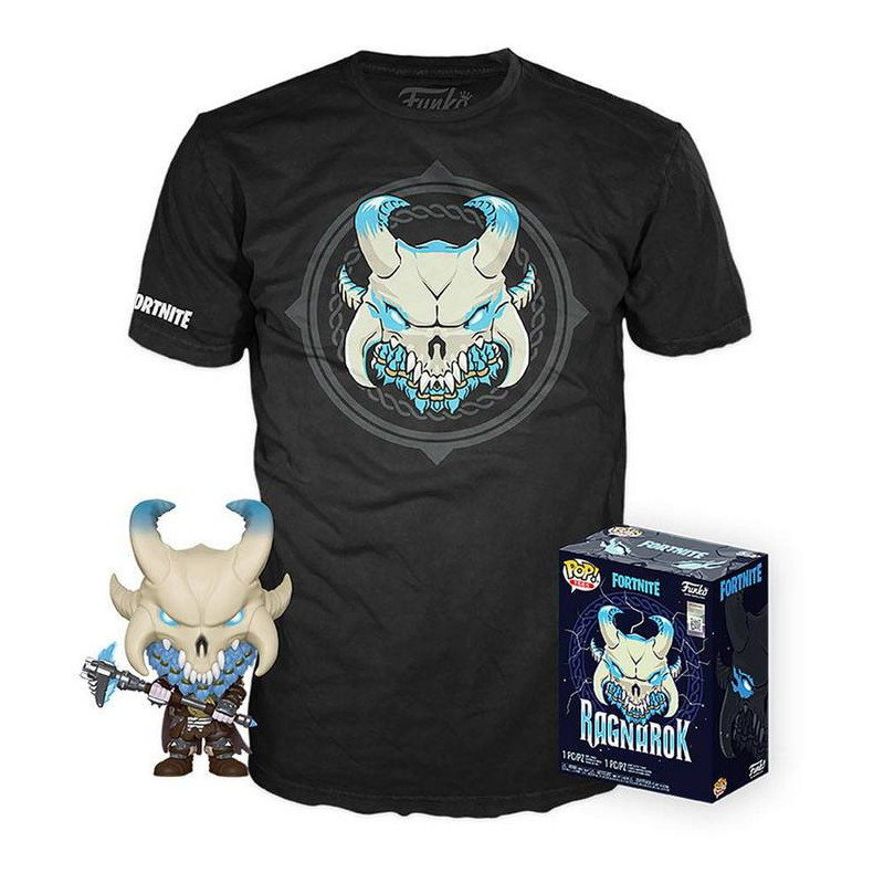 Fortnite POP! & Tee Set de Minifigura y Camiseta Ragnarok - L