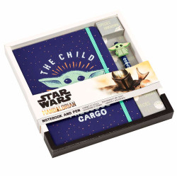 Set cuaderno + boligrafo Precious Cargo Yoda The Child Mandalori