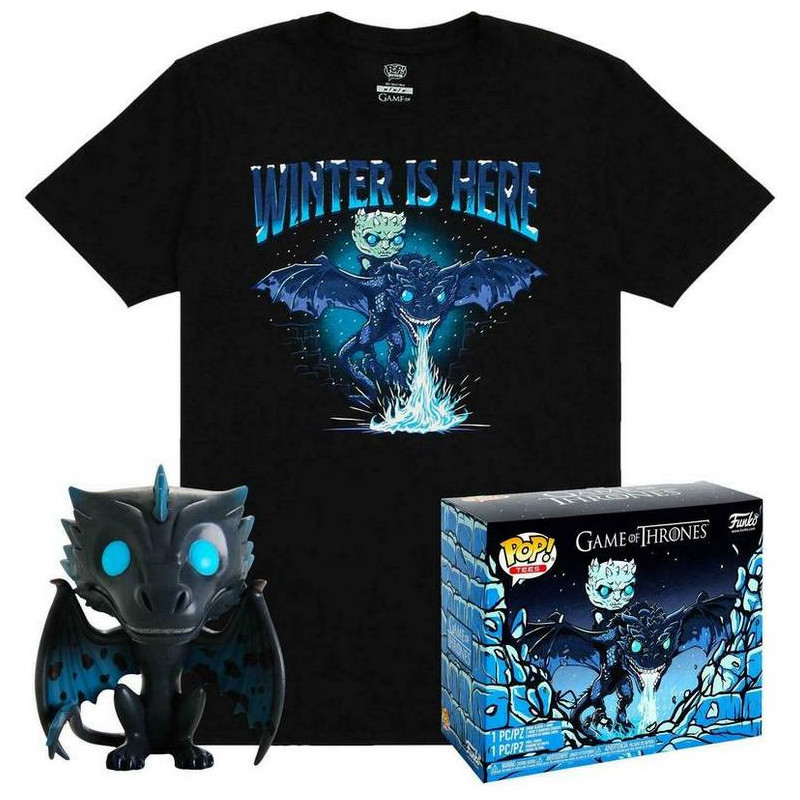 Juego de Tronos POP! & Tee Minifigura y Camiseta Icy Viserion S