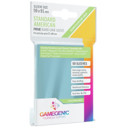 Gamegenic: Prime Standard American-Sized Sleeves 59x91mm Clear