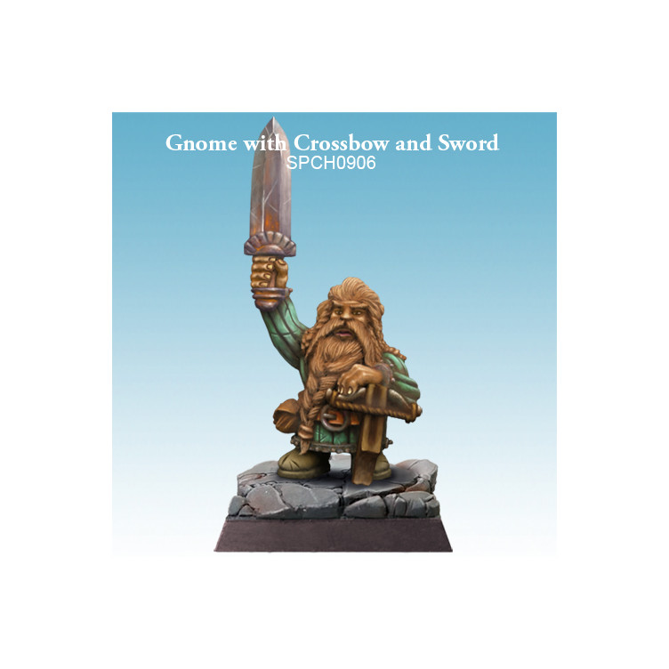 Gnome with Crossbow and Sword