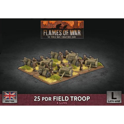 25 pdr Field Troop (x4 Plastic)