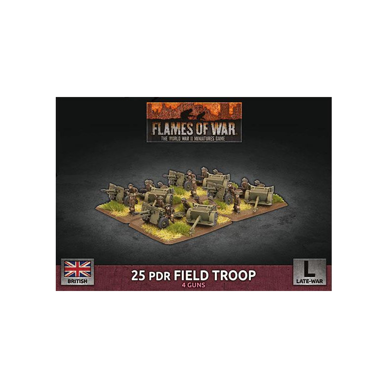 25 pdr Field Troop (x4 Plastic)