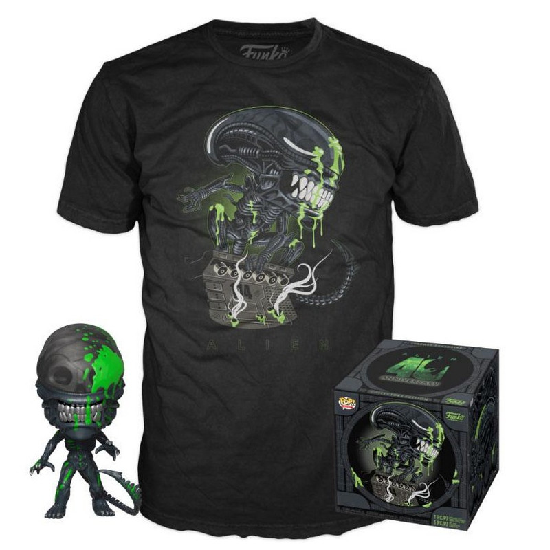 Alien POP! & Tee Set de Minifigura y Camiseta 40th Xenomorph S