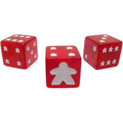 Meeple D6 Dice Set - Red