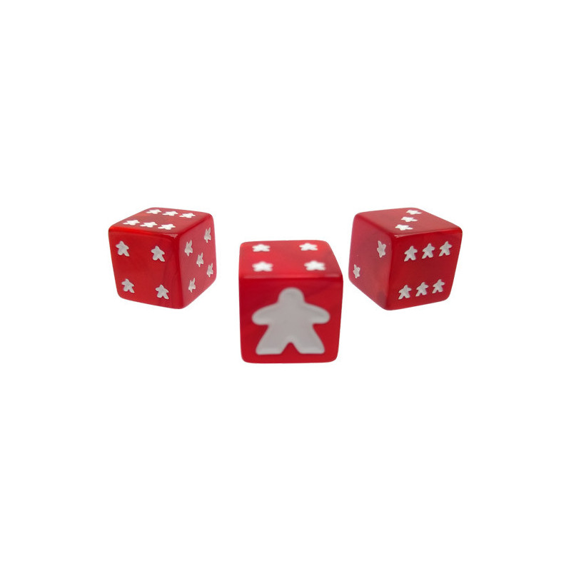 Meeple D6 Dice Set - Red