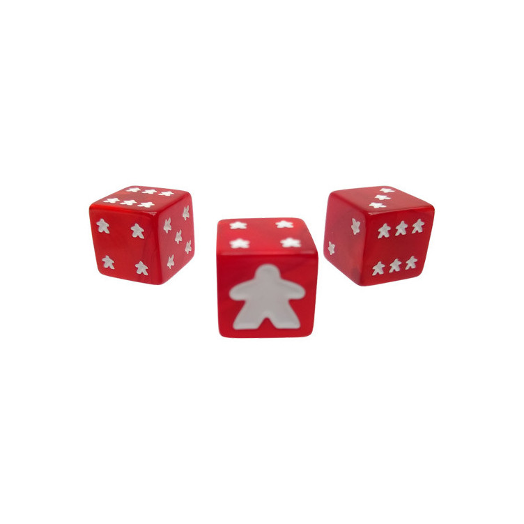 Meeple D6 Dice Set - Red