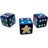 Meeple D6 Dice Set - Blue