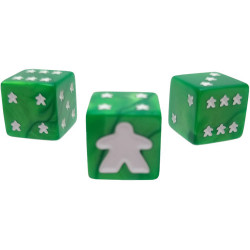 Meeple D6 Dice Set - Green