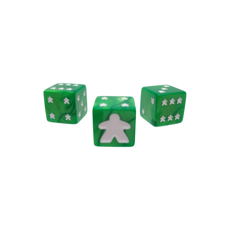 Meeple D6 Dice Set - Green