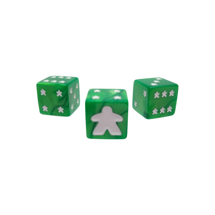 Meeple D6 Dice Set - Green