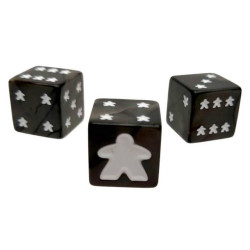 Meeple D6 Dice Set - Black