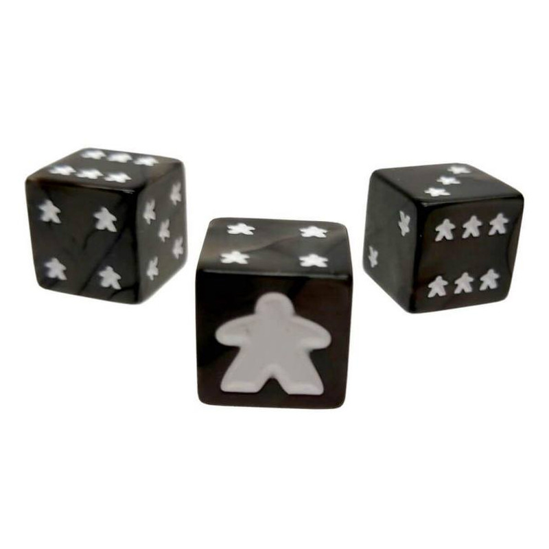 Meeple D6 Dice Set - Black