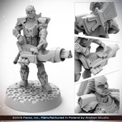 Starfinder Half-Orc Soldier miniature (inglés)