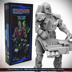 Starfinder Half-Orc Soldier miniature (inglés)