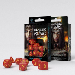 QW Classic RPG Runic Pack de Dados rojo & amarillo (7)